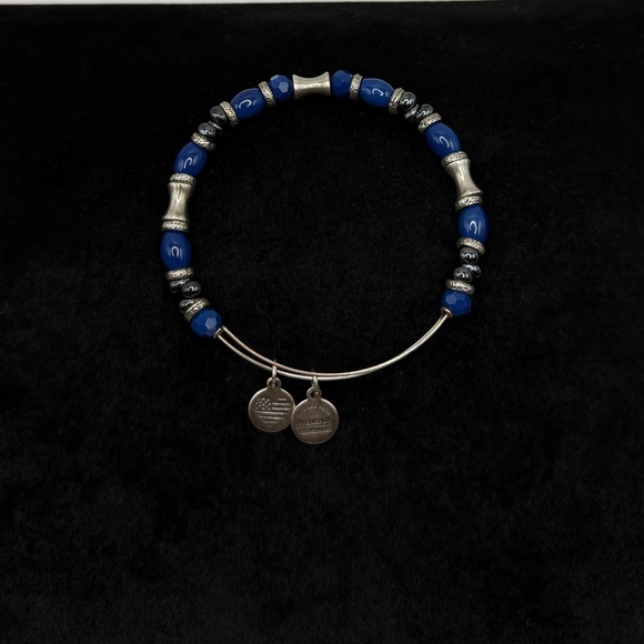 Alex and Ani Black/Blue/Silver Bead Bracelet - Picture 2 of 2